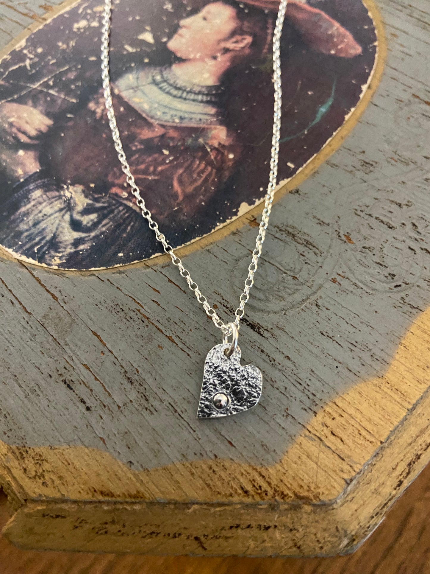 Sterling Silver Handmade Small Heart Pendant