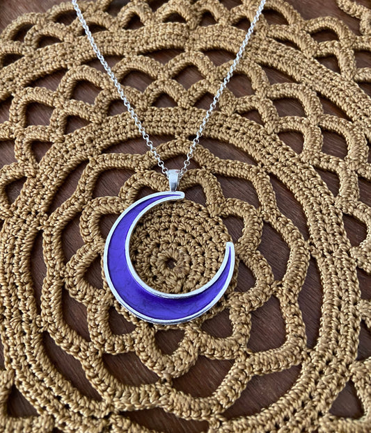 Sterling Silver Handmade, Hand Engraved Twitches Moon Pendant “Twitches 15 year anniversary edition”