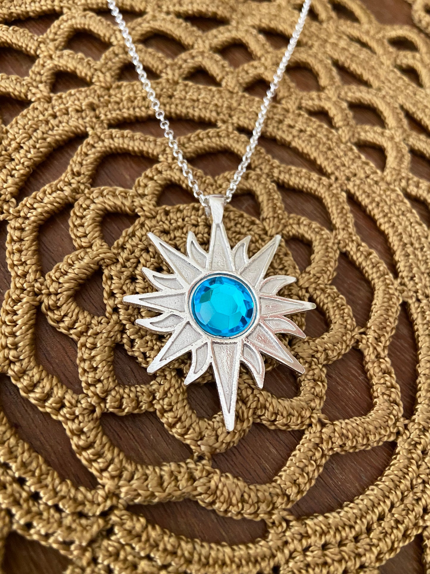Sterling Silver Handmade Bright finish Twitches Sun Pendant “Twitches 15 year anniversary edition”