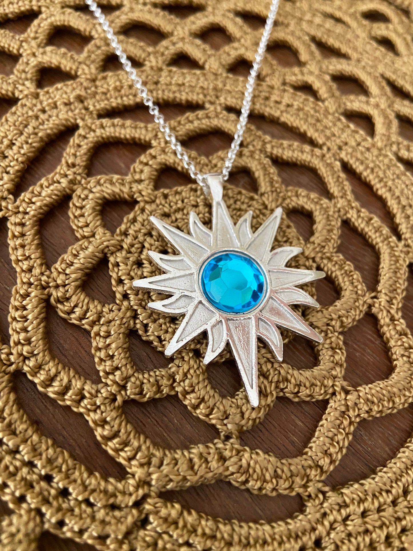 Sterling Silver Handmade Bright finish Twitches Sun Pendant “Twitches 15 year anniversary edition”